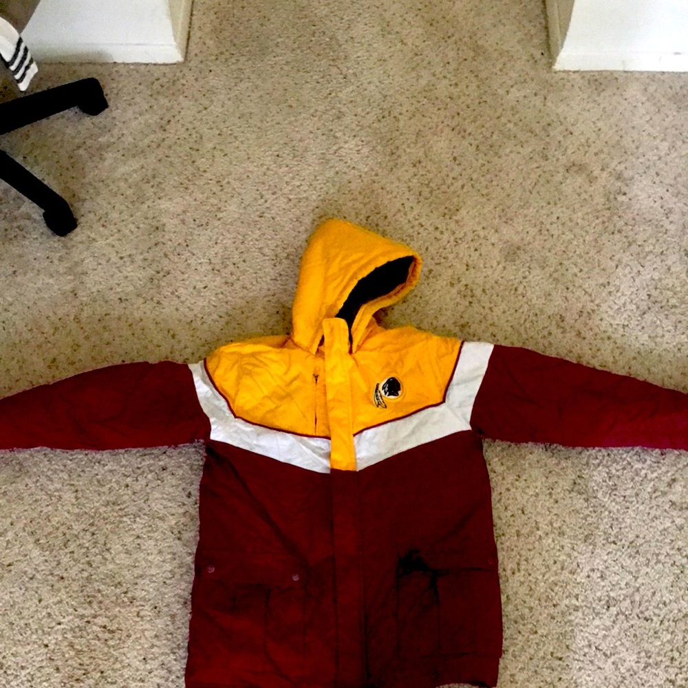 Red skin winter jacket